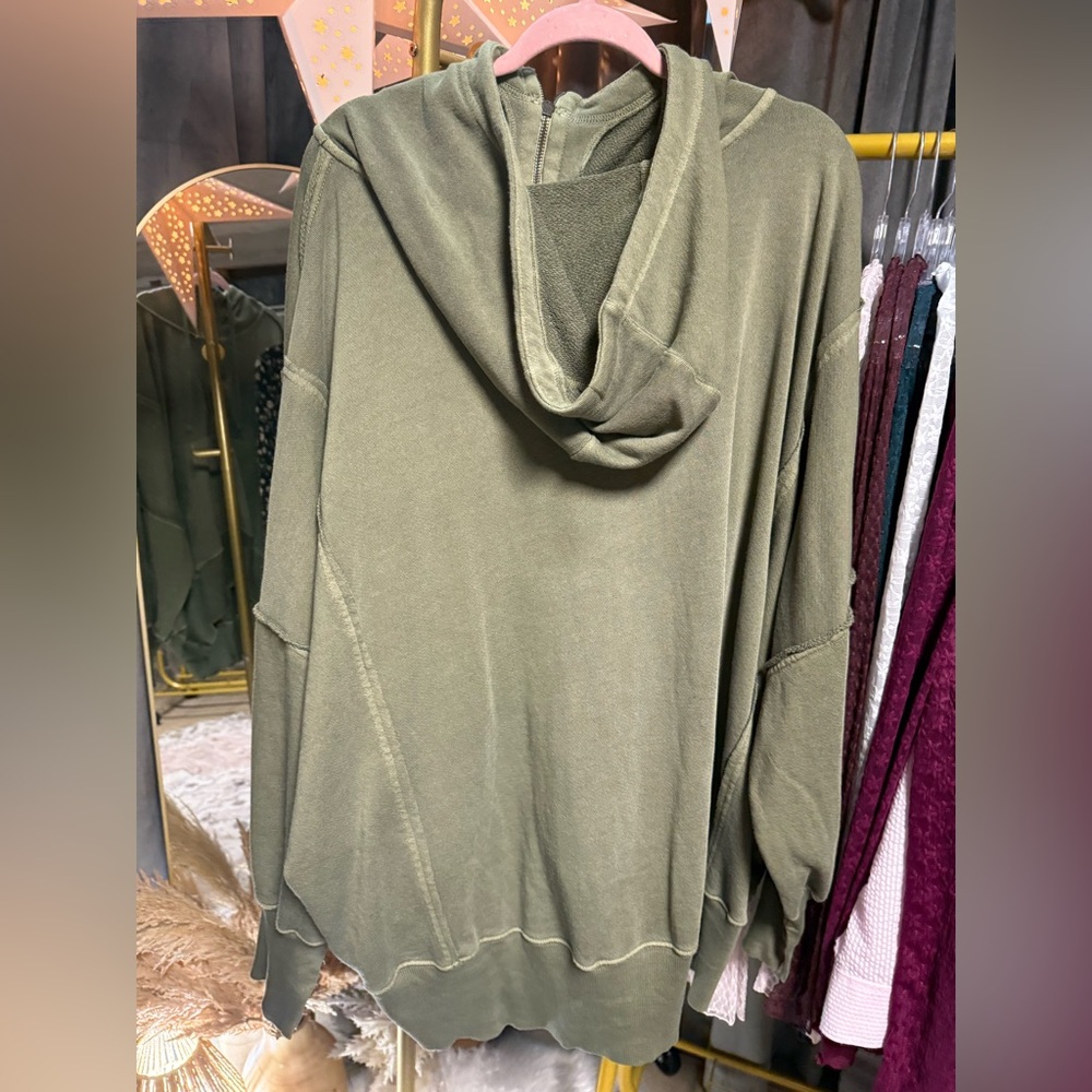 Free People Camden Zip Up Hoodie in Norwegian Woods NWOT - Picture 5 of 6